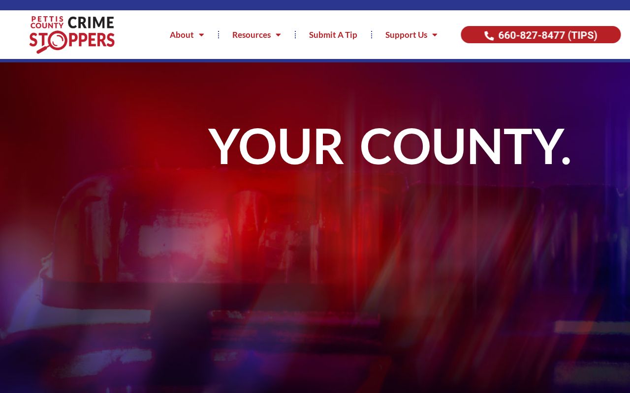 Pettis County Crime Stoppers tip resource for wanted and public-safety information