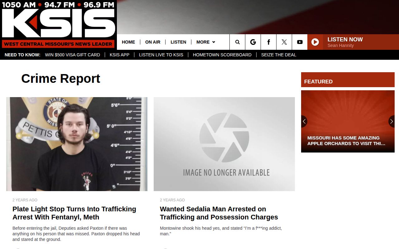 Pettis County KSIS Crime Report local news archive for reported arrests